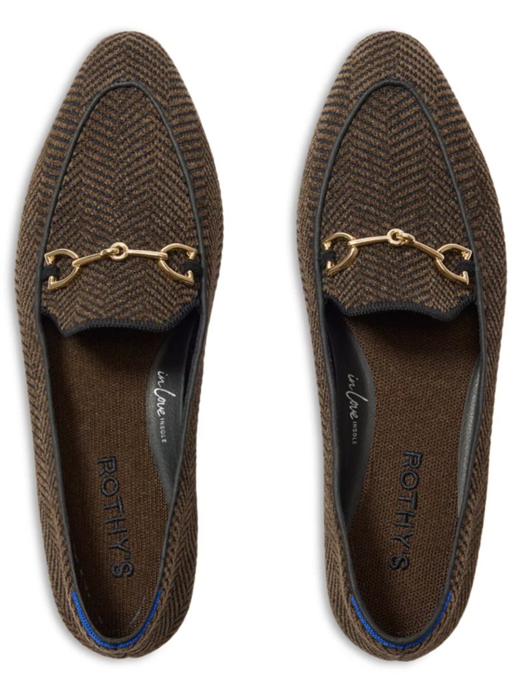 ISO Rothy's Revelvet Double Bit Loafer in Brown Herringbone